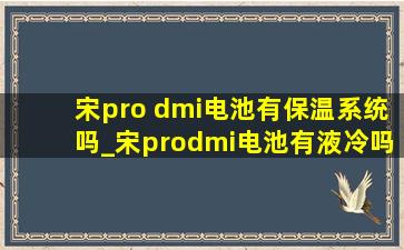 宋pro dmi电池有保温系统吗_宋prodmi电池有液冷吗